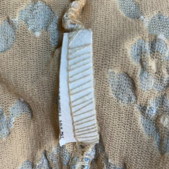 Soft Surroundings Women's Med Top Blue Cream Floral Lace Long Sleeve - Picture 8 of 9